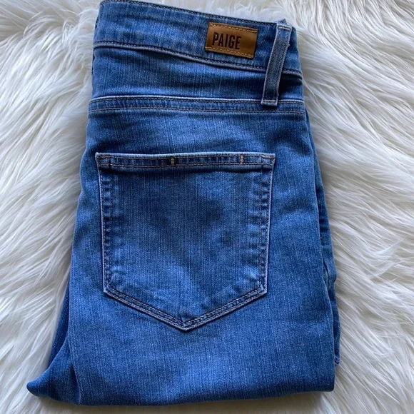 PAIGE Hoxton Crop Distressed Hem Jean - Picture 2 of 8